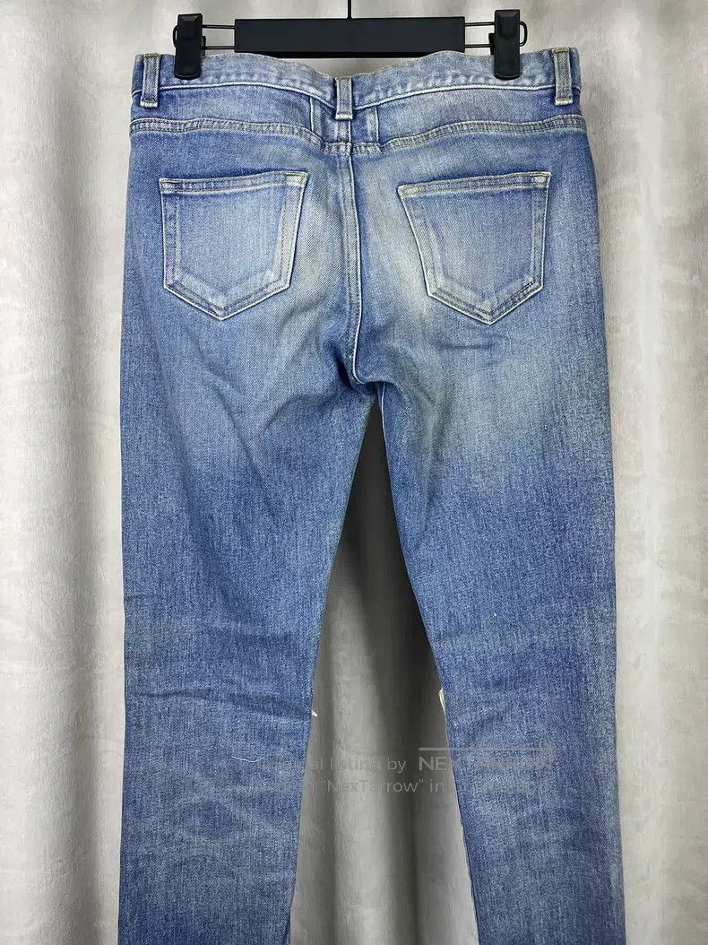 Saint Laurent Paris Saint Laurent Paris Blue Washed Cut and Worn Denim Jeans i Size US 26 / EU 42 - 4 Thumbnail