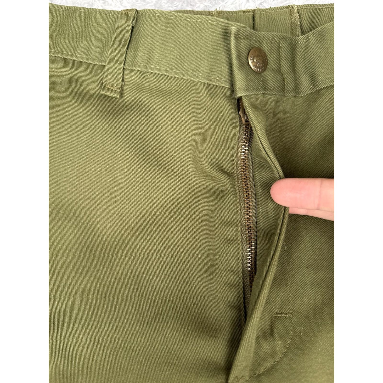 Vintage Boy Scouts of America Pants Mens 32x32 Olive Green Scouting Utility Unhemmed Size US 32 / EU 48 - 5 Thumbnail
