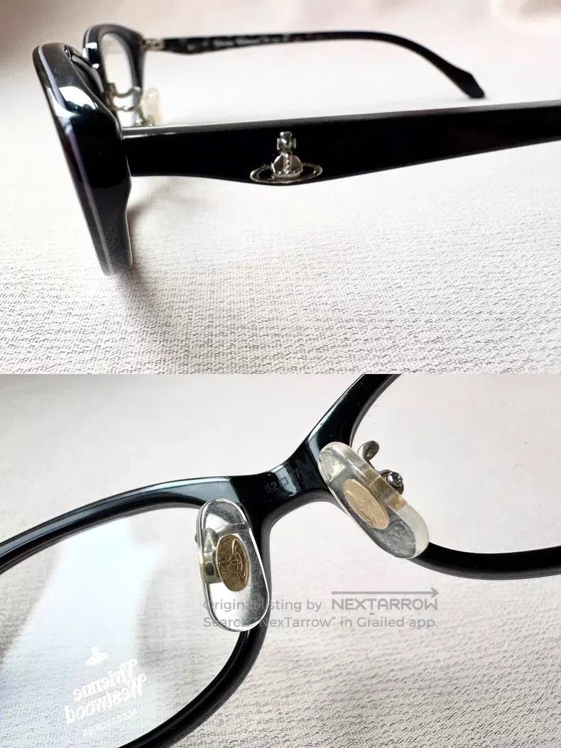 Vivienne Westwood Vivienne Westwood Vintage Black Cat-Eye Saturn Glasses Fra Size ONE SIZE - 4 Thumbnail