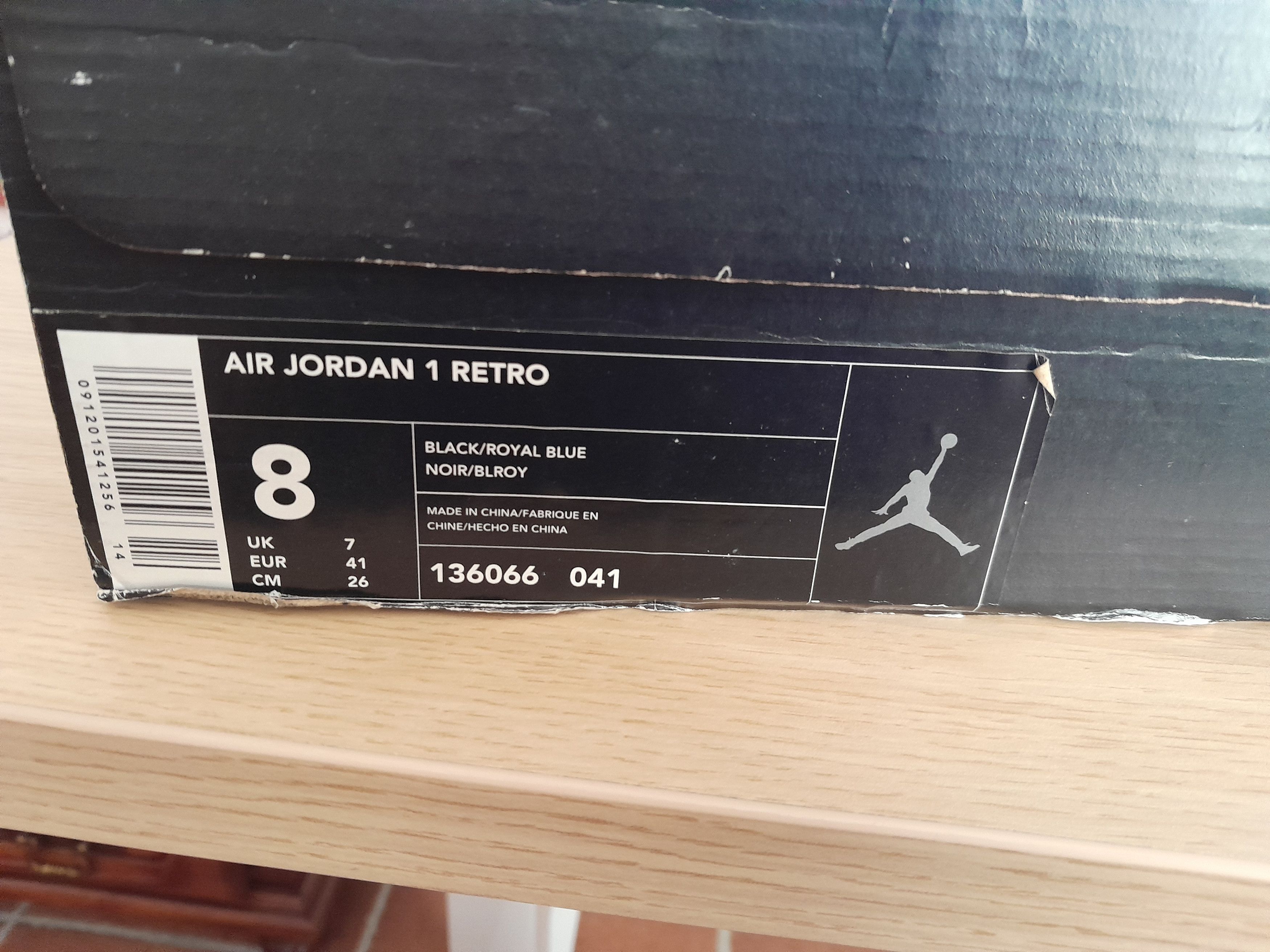 Nike Nike Air Jordan 1 Retro Black Royal Blue (2001) Size US 8 / EU 41 - 11 Thumbnail