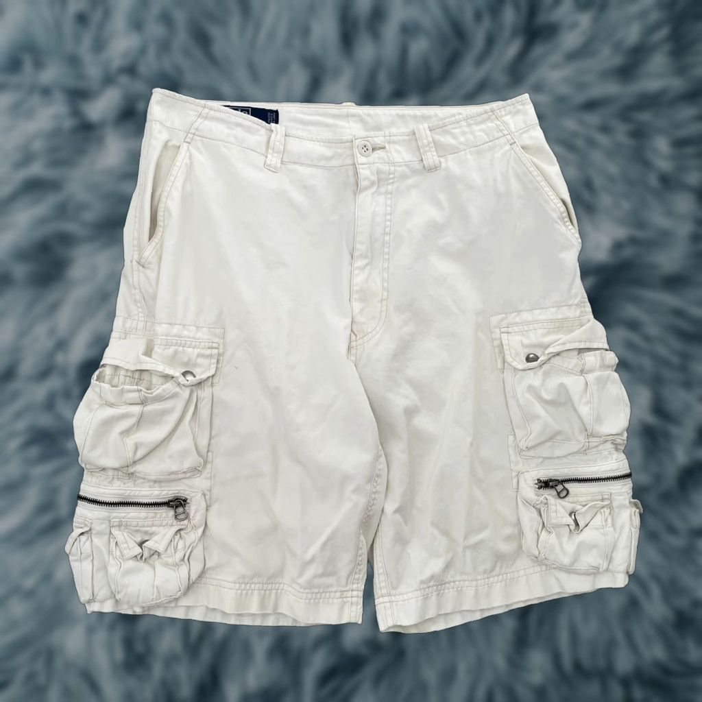 Polo Ralph Lauren VINTAGE Polo Ralph Lauren Shorts Cargo Mens 33 White Cotton Zipper Pockets Size US S / EU 44-46 / 1 - 1 Thumbnail