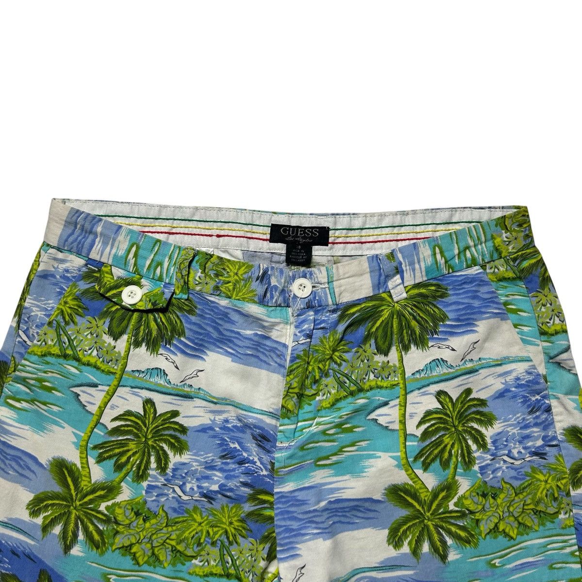 Guess Vintage Guess Monogram Hawaii Shorts Pants Size US 35 - 3 Thumbnail