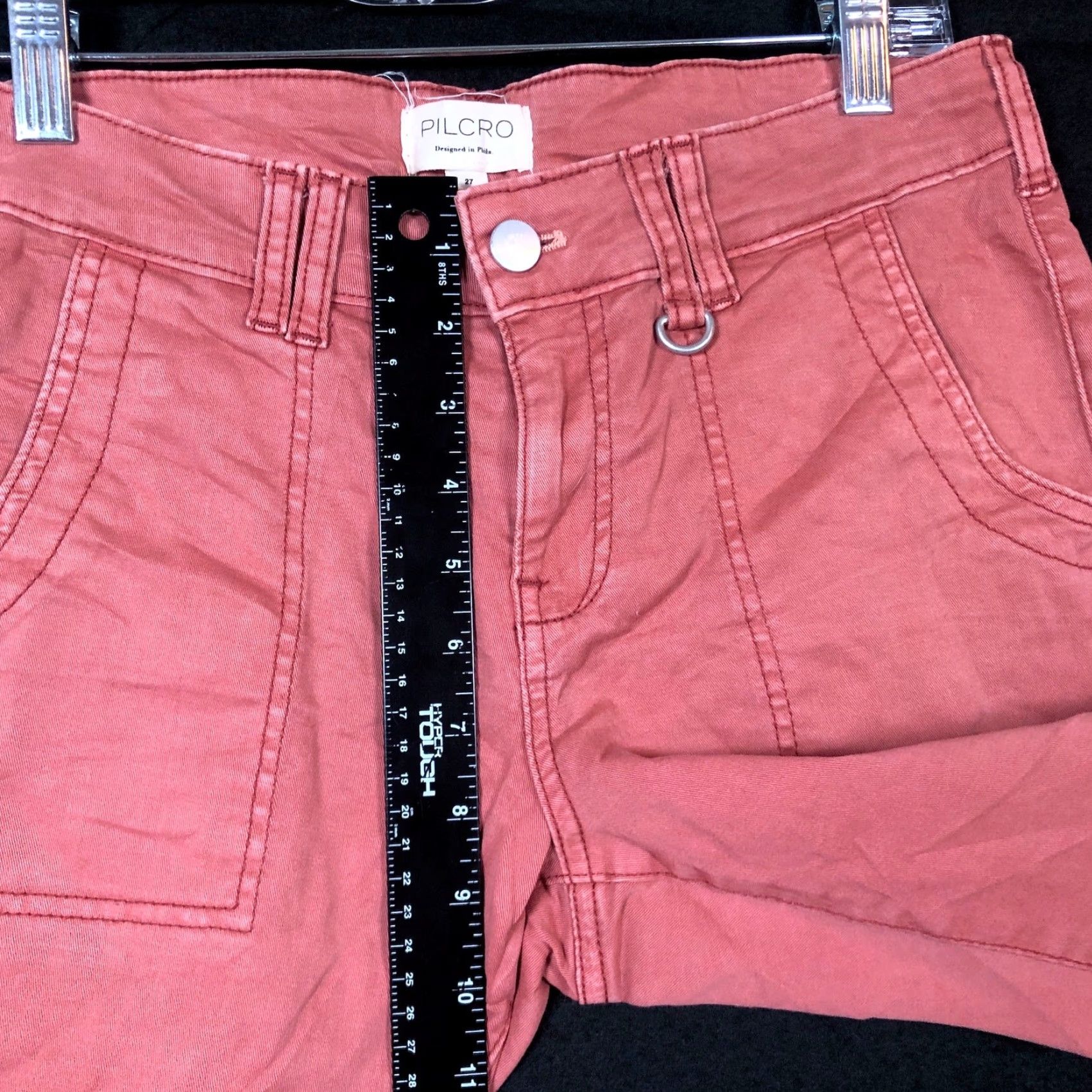 Vintage VINTAGE Pilcro Womens Pants Blush Mid Rise Slim Straight Cotton Blend Stretch 27 Size 30" / US 8 / IT 44 - 7 Thumbnail