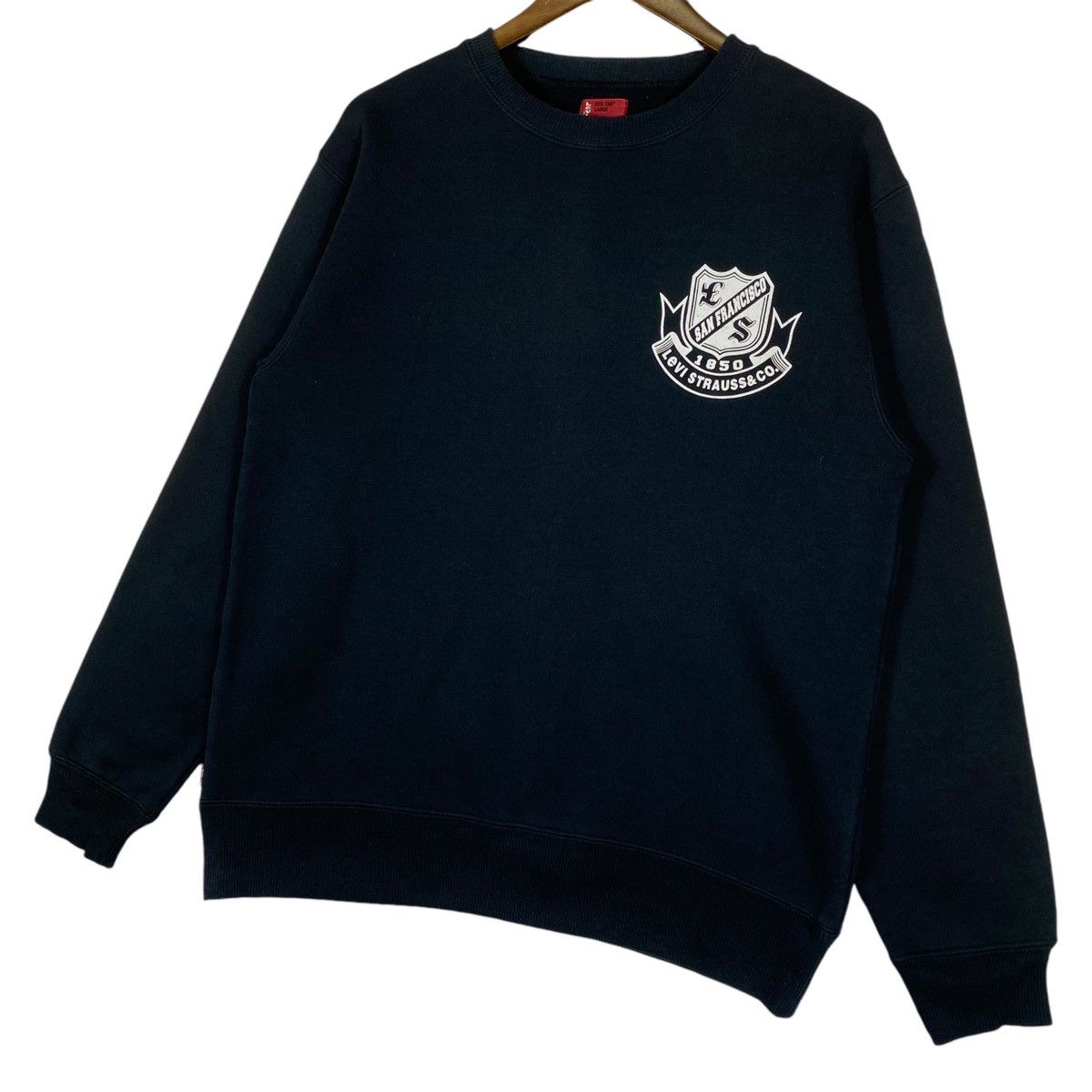 Levi's × Vintage Vintage Levi’s Crewneck Sweatshirt Black Pullover Jumper Size US L / EU 52-54 / 3 - 3 Thumbnail