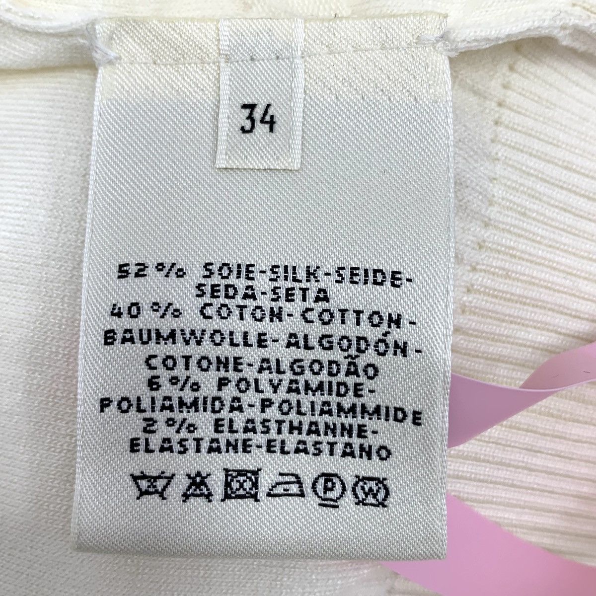Hermes Hermes Beige Silk Long Sleeve Knit Pullover K26WX Size XXS / US 00 / IT 34 - 6 Thumbnail