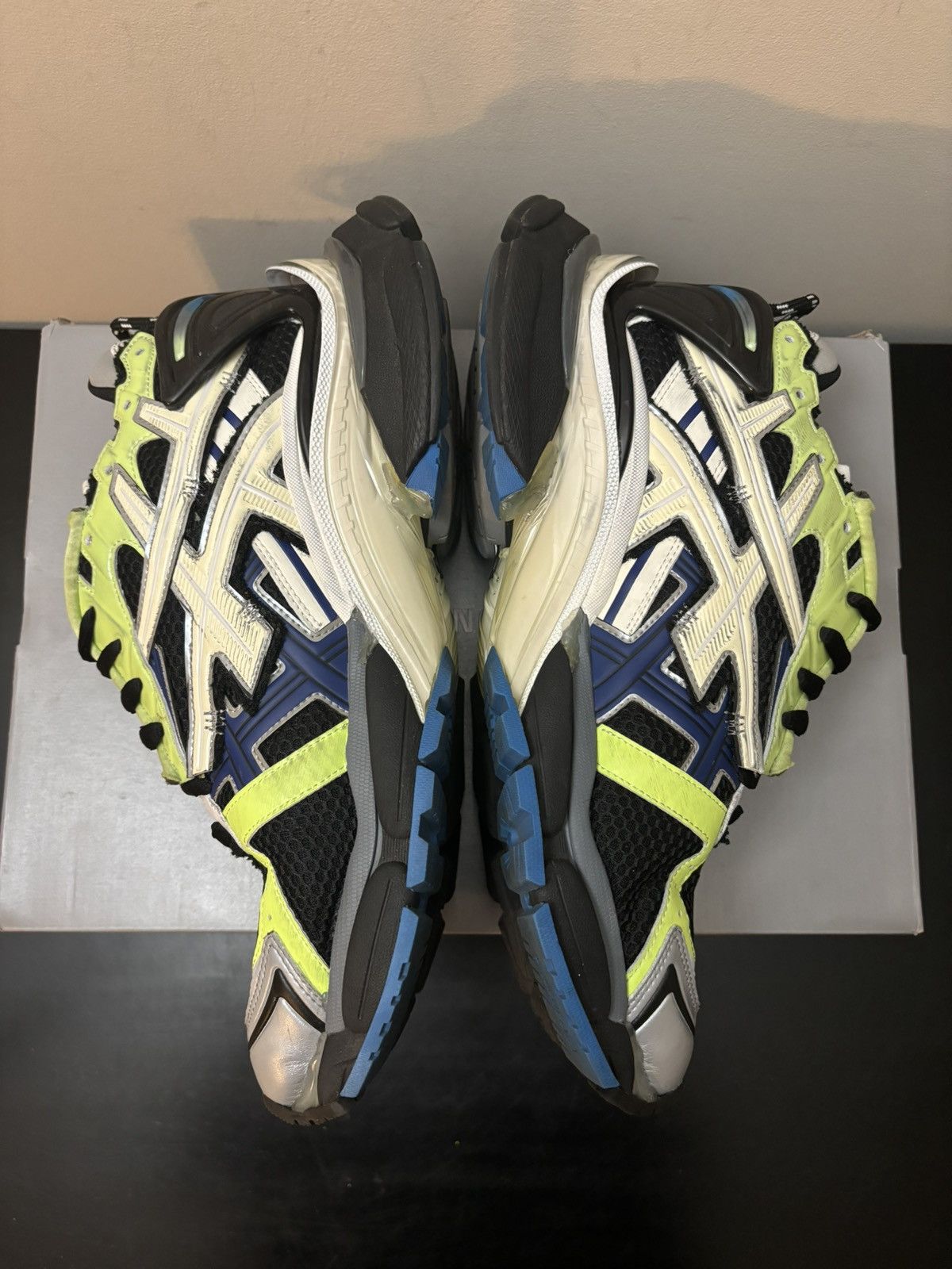 Balenciaga Balenciaga Runner Green Blue Black Grey Size US 13 / EU 46 - 3 Thumbnail