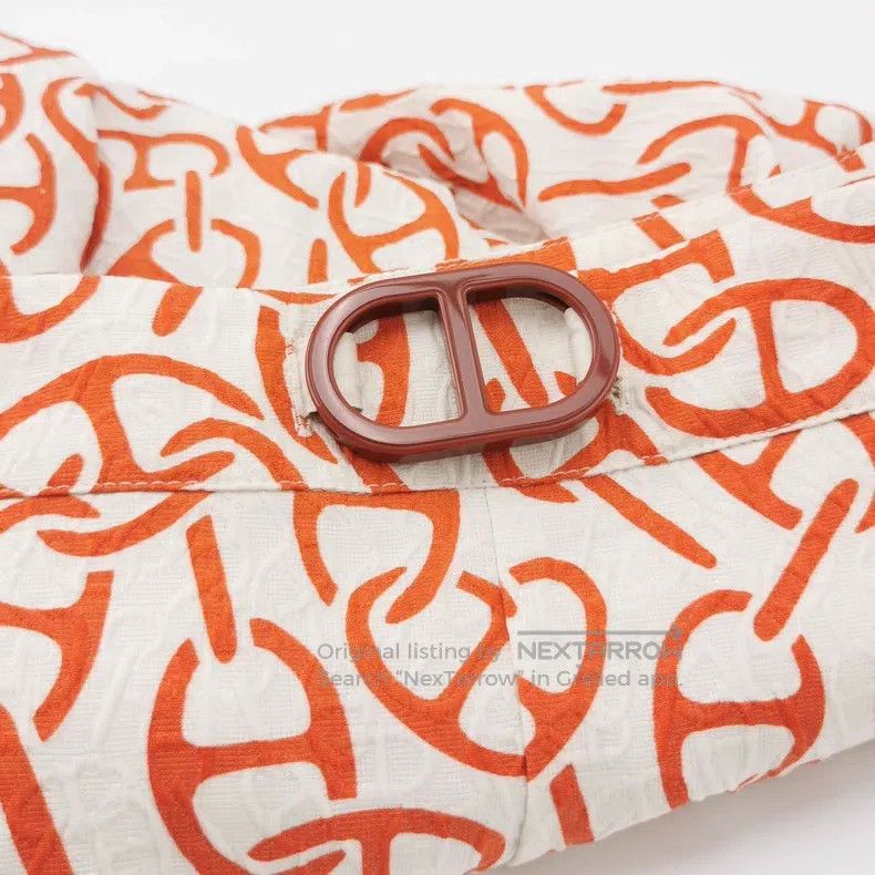 Hermes Hermes Cotton Printed Pig Nose Button Long Trousers Size 42" / US 20 - 7 Thumbnail