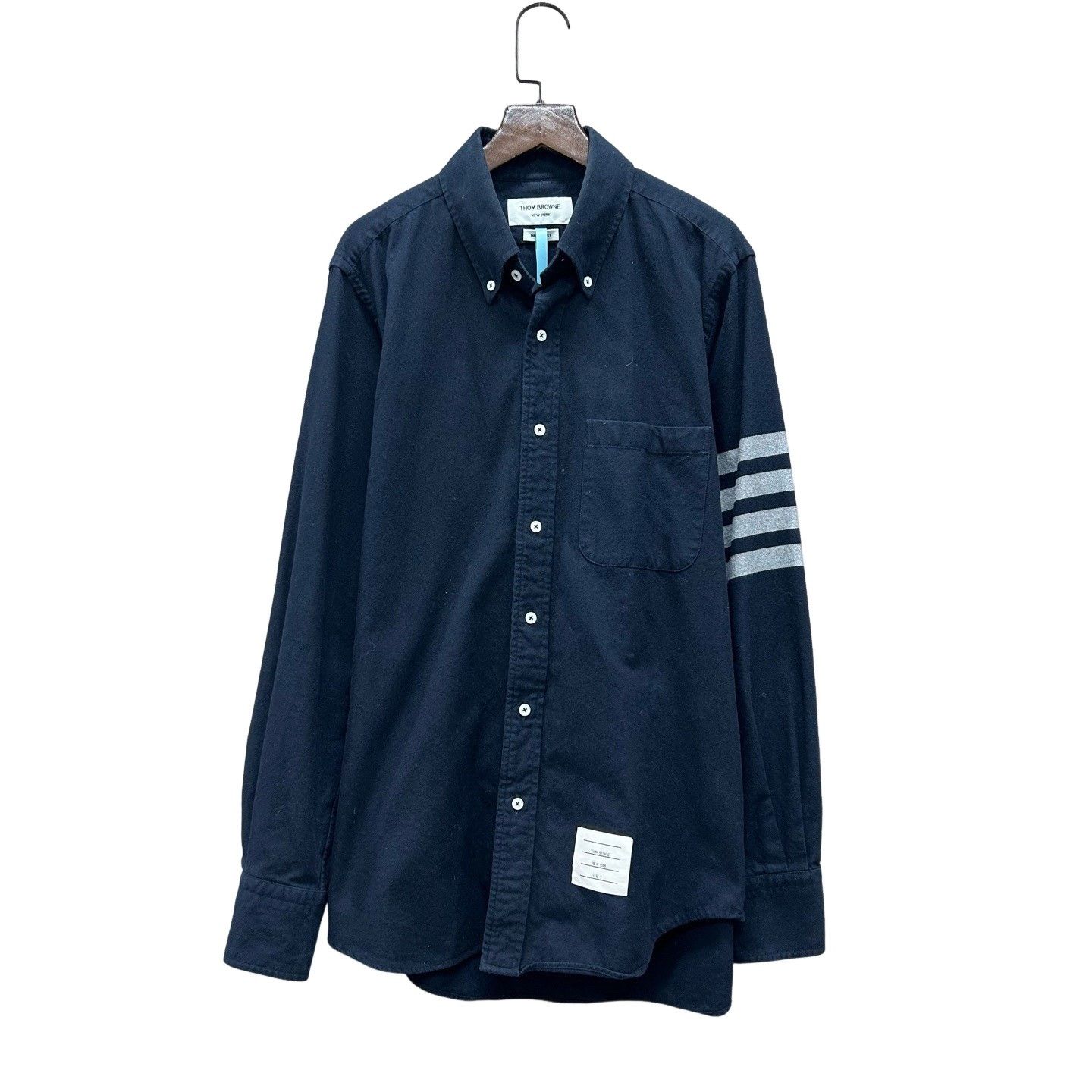 Thom Browne Thom Browne 4-Bar Stripe Cotton Shirt Size 2 Size US M / EU 48-50 / 2 - 1 Thumbnail