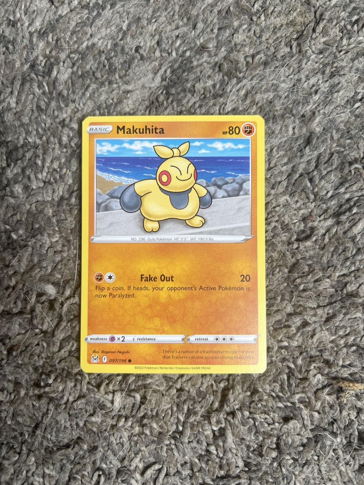 Pokemon 2022 Pokémon Makuhita Basic Card Size ONE SIZE - 1 Thumbnail