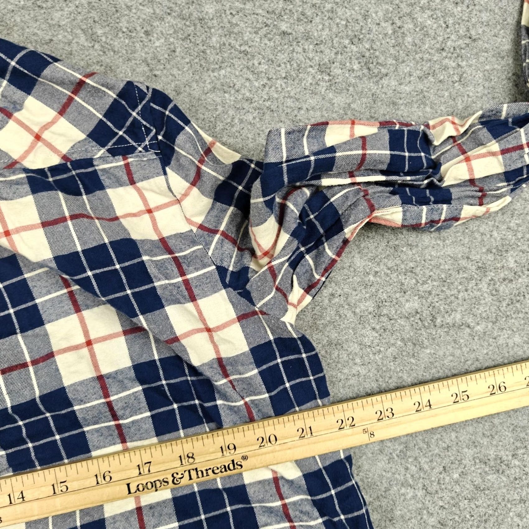 J.Crew J Crew Shirt Womens Large Blue Plaid Flannel Button Front Cotton Long Sleeve Size L / US 10 / IT 46 - 7 Thumbnail