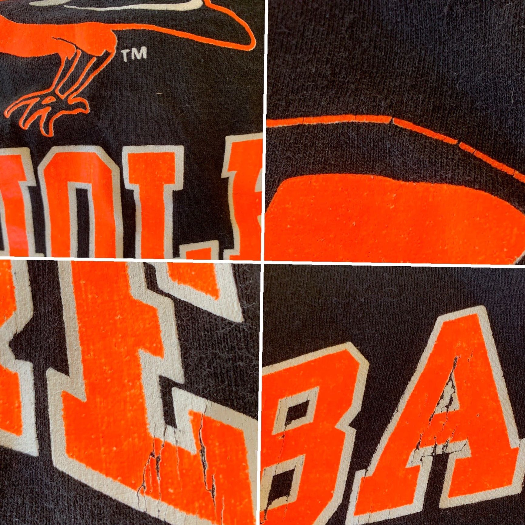 MLB VINTAGE Baltimore Orioles Neon Graphics T-Shirt Milestones 1989 MLB L Black Unisex Graphic Tee Mens Womens Boys Girls Size US L / EU 52-54 / 3 - 7 Thumbnail