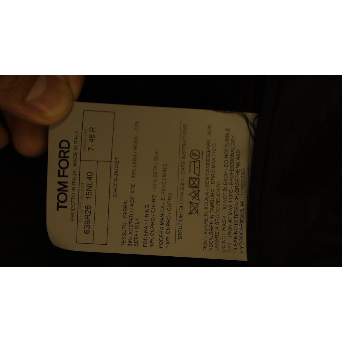 Tom Ford o1rshd1 Giacca Jacket Shiny Blazer in Black Size US S / EU 44-46 / 1 - 11 Thumbnail