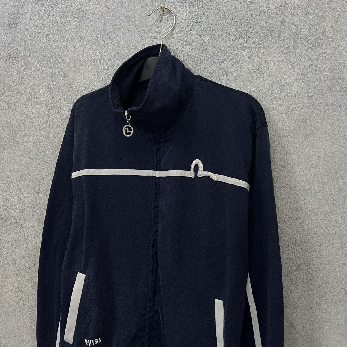 Evisu Men’s Evisu Wool Mock Turtleneck Full Zip Embroidered Sz: L Size US L / EU 52-54 / 3 - 2 Thumbnail