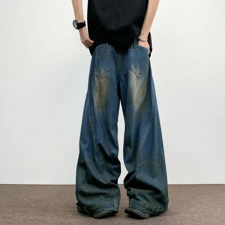Japanese Brand × Jean Retro loose wide leg casual straight leg jeans Size US 32 / EU 48 - 3 Thumbnail