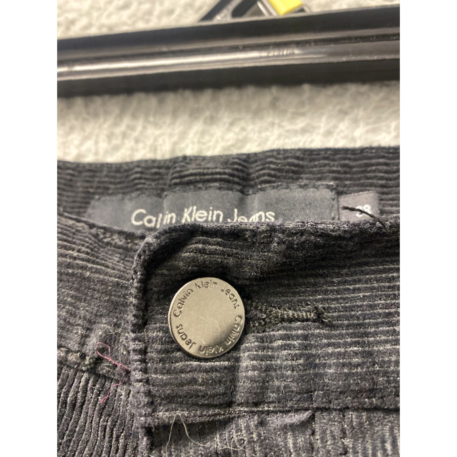 Calvin Klein Calvin Klein Pants Men 38 Black Straight Corduroy Outdoor Hiking Casual Chino 32in Inseam Mens Size US 38 / EU 54 - 3 Thumbnail