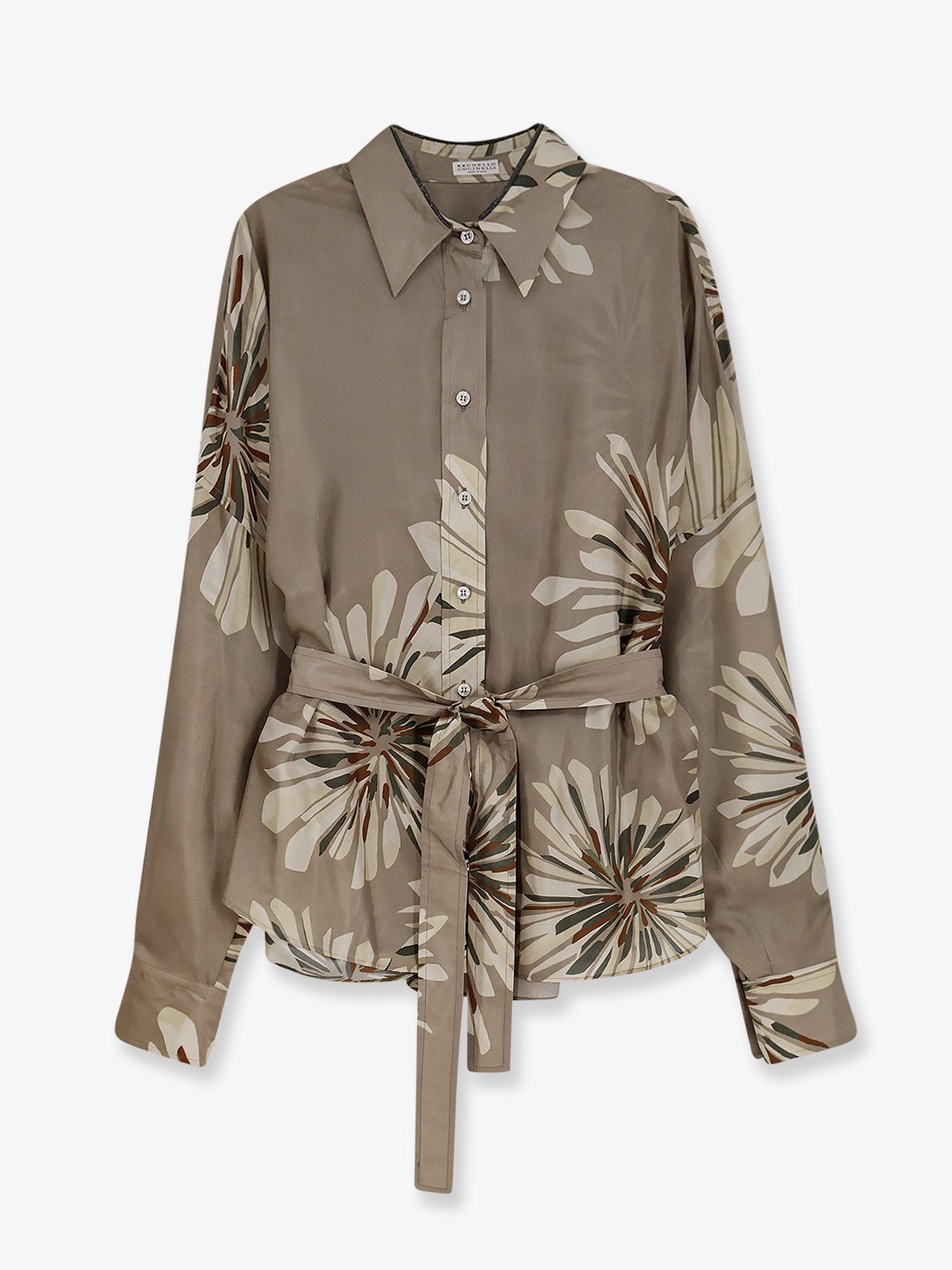 Brunello Cucinelli Silk shirt with belt Tag Size XS Women - USA Tariffs Included