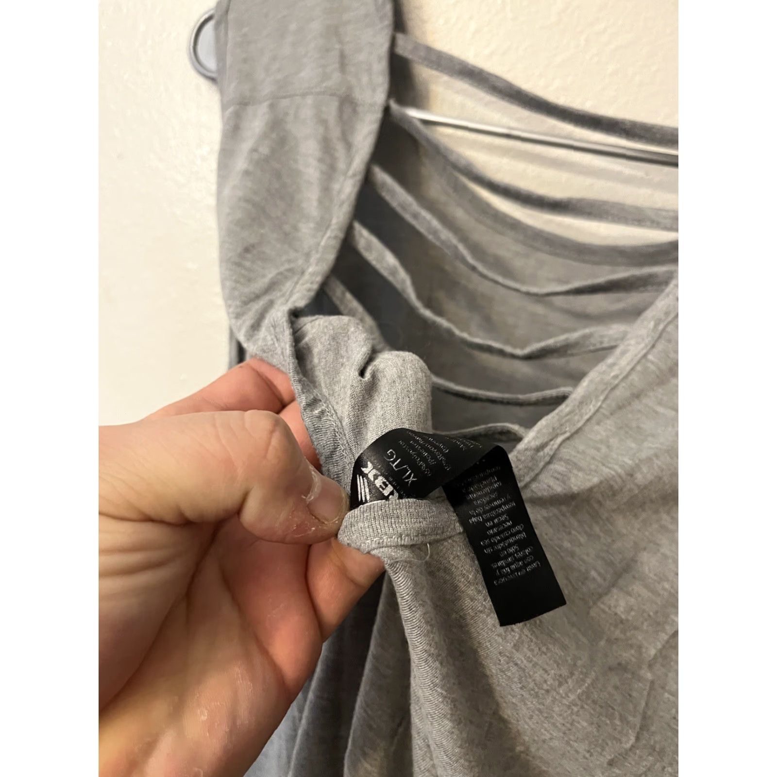 Vintage RBX Tank Top Womens XL Gray Heather V Neck Strappy Racerback Athletic Gym Size XL / US 12-14 / IT 48-50 - 3 Thumbnail