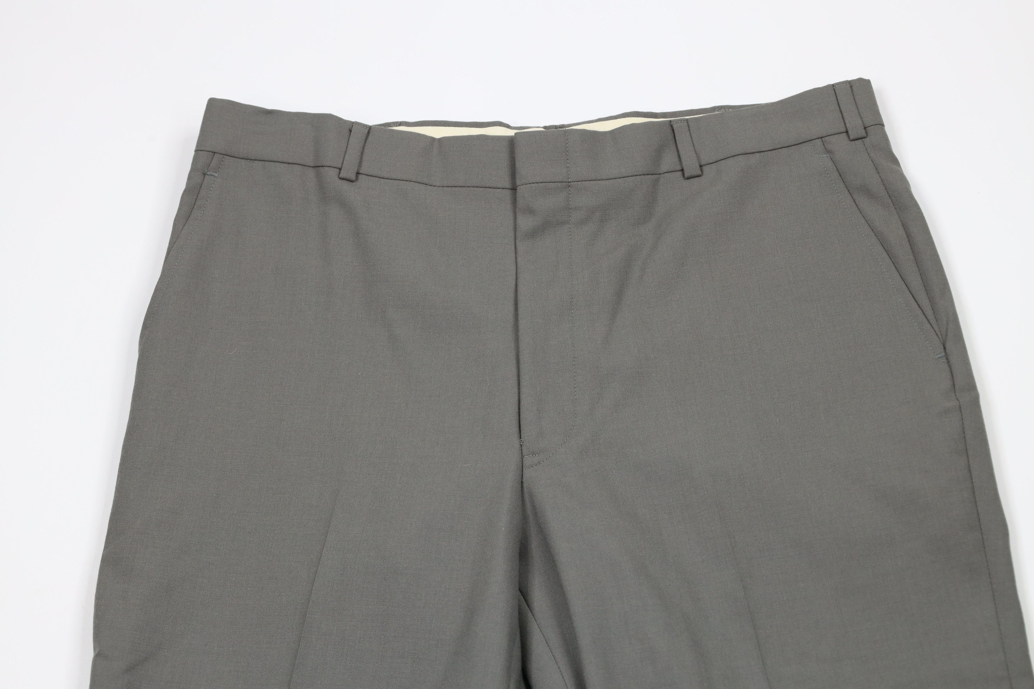 Vintage Vintage 90s Streetwear Wool Wide Leg Chino Pants Gray Size US 34 / EU 50 - 2 Thumbnail