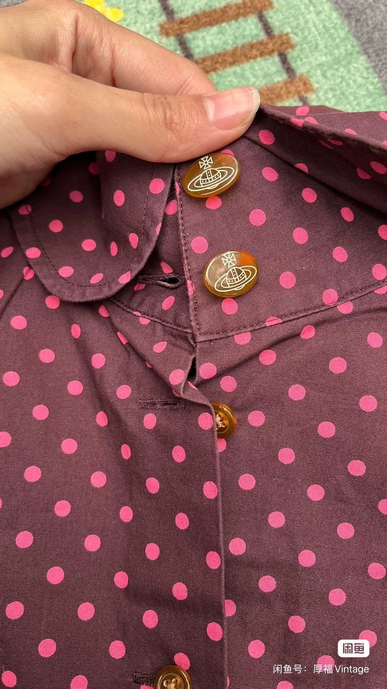 Vivienne Westwood Vivienne Westwood size1 Red+label/pink polka dot shirt Size S / US 4 / IT 40 - 6 Thumbnail