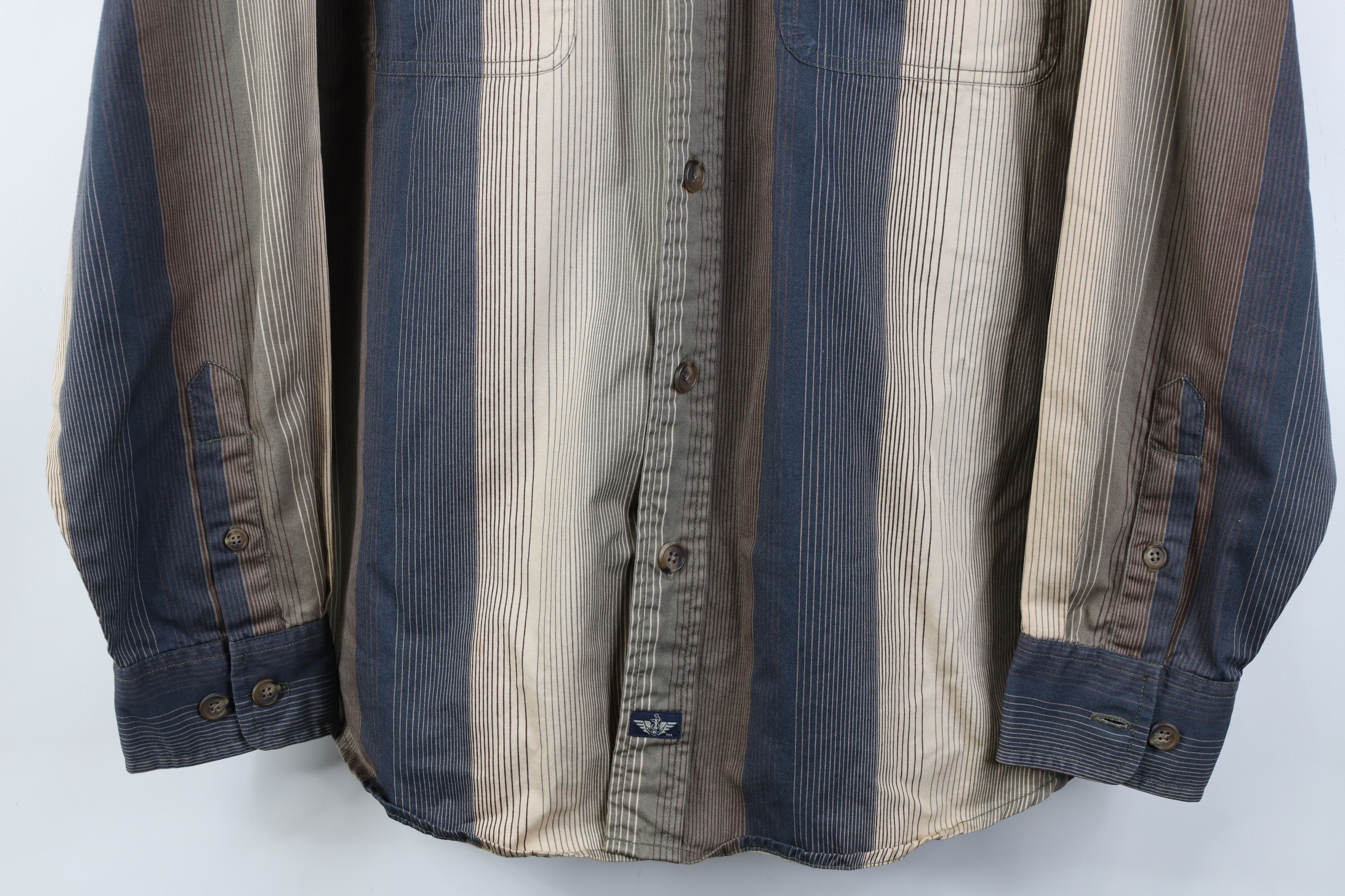 Vintage Vintage 90s Streetwear Heavy Button Down Shirt Earth Tone Size US L / EU 52-54 / 3 - 3 Thumbnail