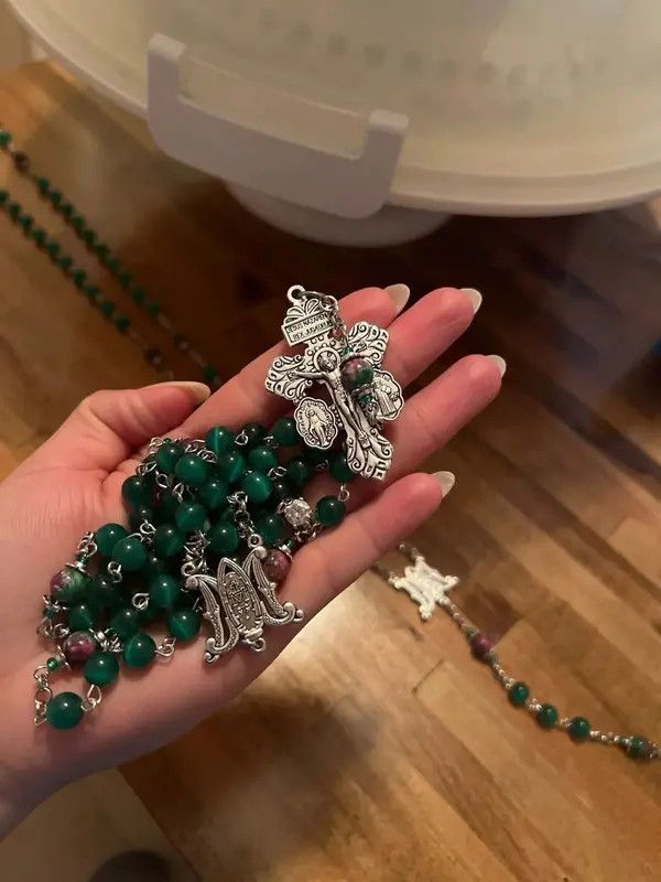 VIBE St Benedict Crucifix Cross Rosary Necklace Size ONE SIZE - 1 Thumbnail