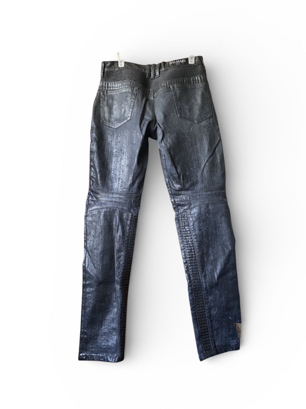 Balmain BALMAIN F/W ‘16 4-ZIP COATED BIKER DENIM JEANS Size US 34 / EU 50 - 10 Thumbnail