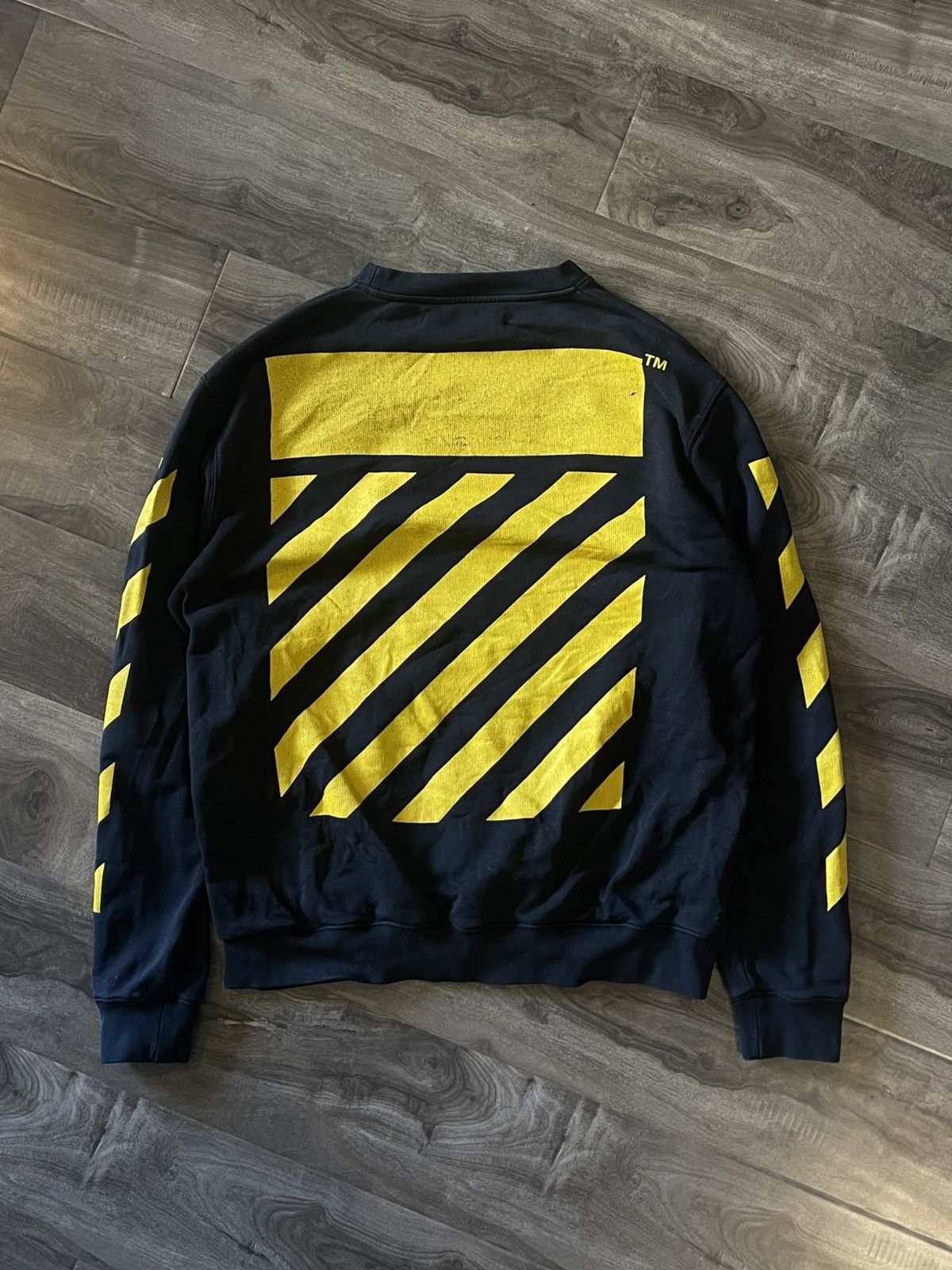 Off-White Off-White Virgil Abloh Caravaggio Black/ Yellow Sweater Size US M / EU 48-50 / 2 - 5 Thumbnail