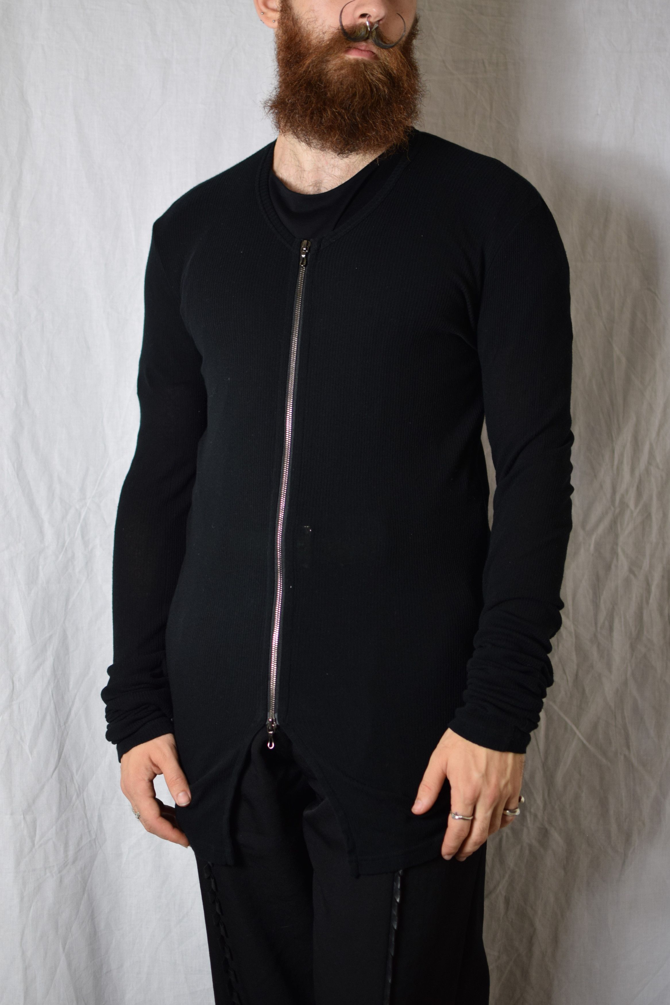 Julius Julius SS09 Black Zip-Up Cardigan - 257CUM55 Size US M / EU 48-50 / 2 - 1 Thumbnail