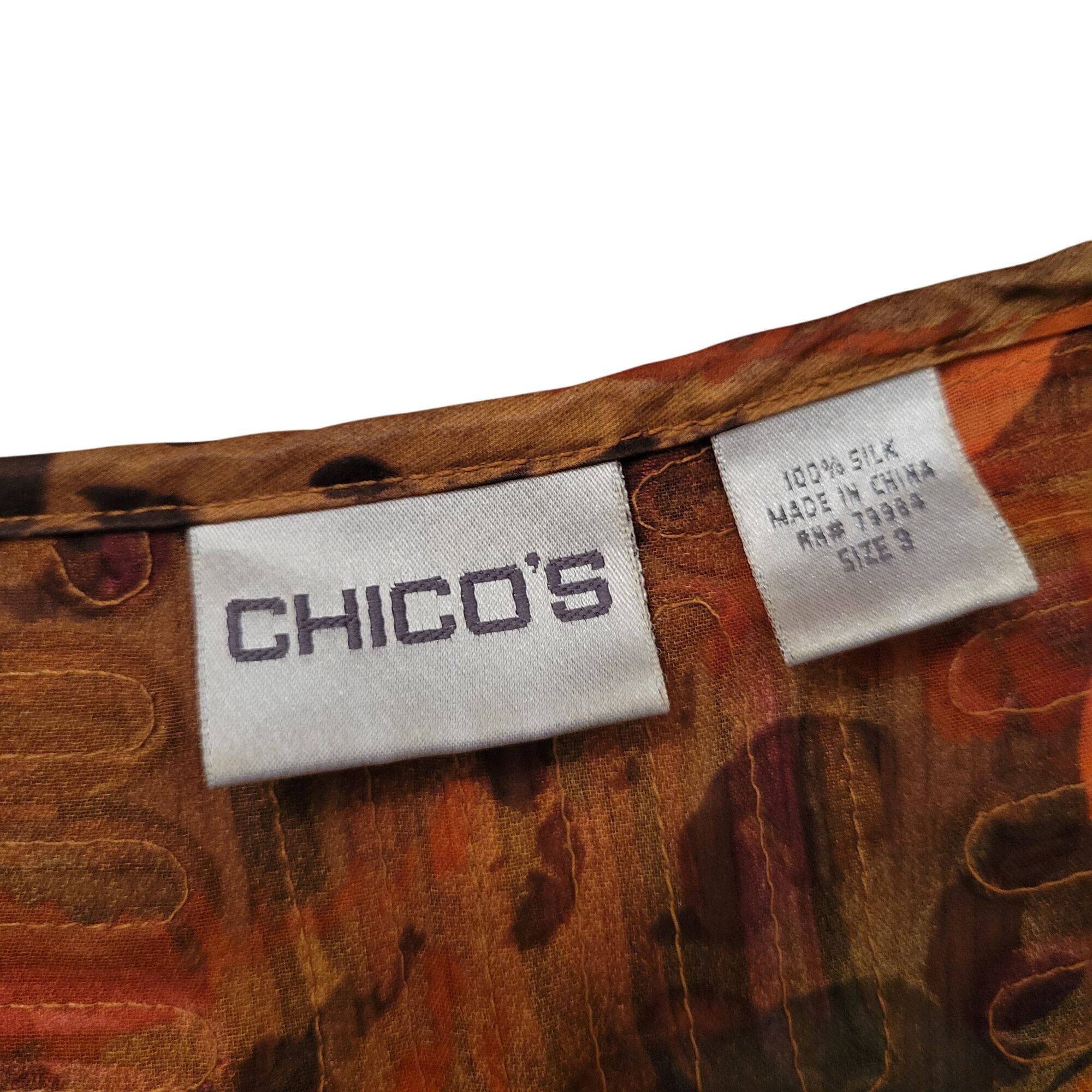 Chicos Chicos 3 Open Front Jacket Multicolor Abstract Ribbon Design Size XL / US 12-14 / IT 48-50 - 3 Thumbnail