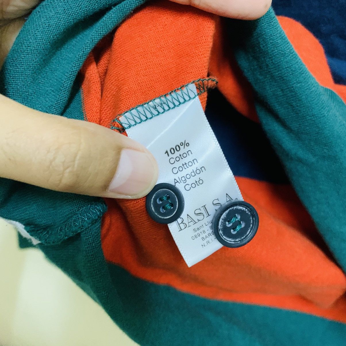 Lacoste × Vintage Vintage LACOSTE STRIPE MULTICOLOUR Longsleeve Polo Shirt Size US L / EU 52-54 / 3 - 8 Thumbnail