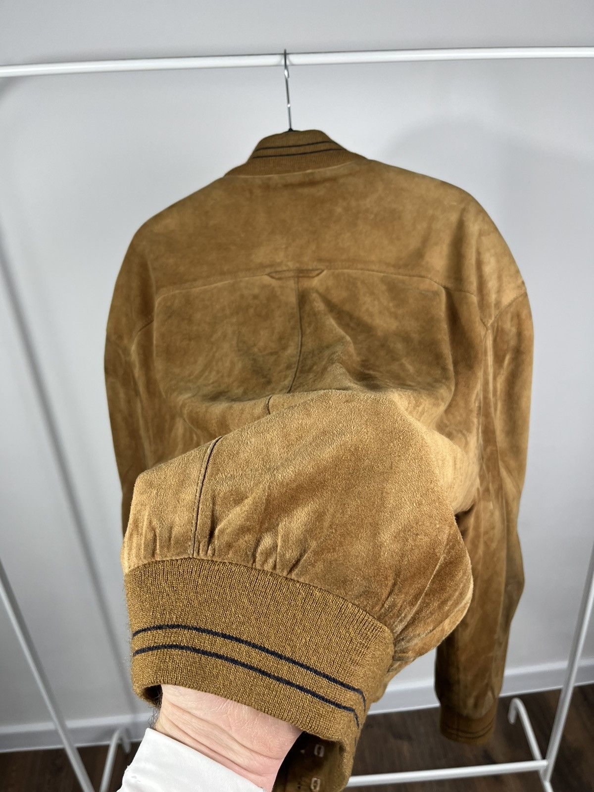 Leather Roth Suede Leather Bomber Jacket Brown Men’s Size 50 Size US L / EU 52-54 / 3 - 20 Thumbnail