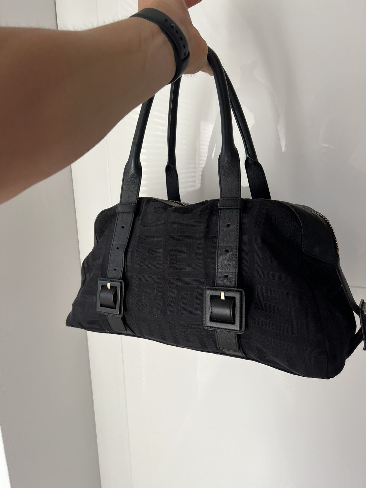 Givenchy Givenchy Black Signature Canvas Leather Boston Monogram Bag Size ONE SIZE - 1 Thumbnail