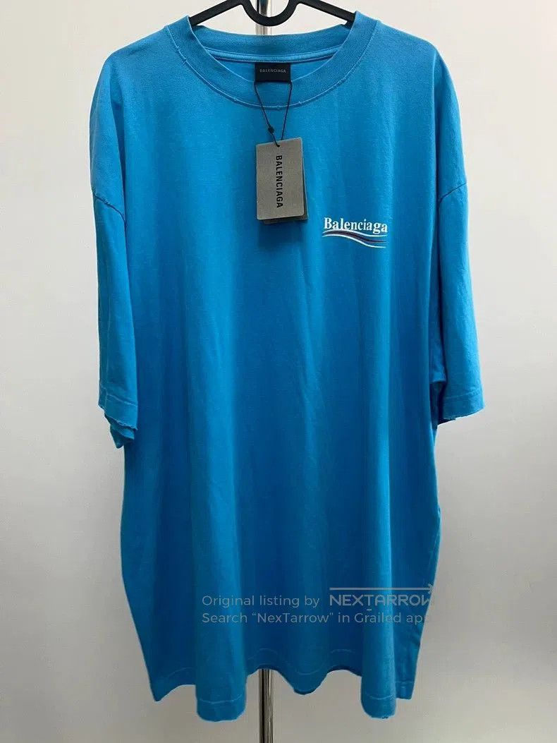 Balenciaga Balenciaga Blue Wave Coke T-Shirt. Size US XL / EU 56 / 4 - 2 Thumbnail