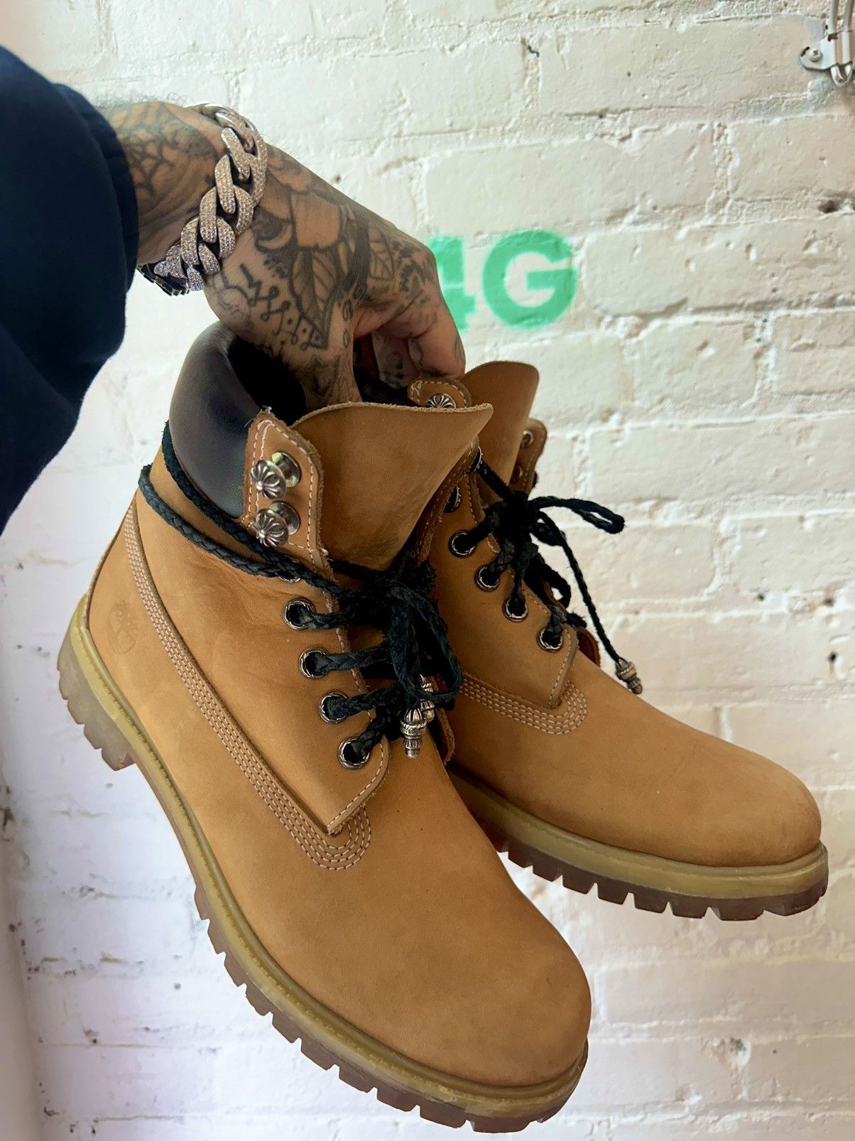 Chrome Hearts × Timberland CHROME HEARTS TIMBERLAND TIMBS BOOTS 11 11.5 Size US 11 / EU 44 - 2 Thumbnail