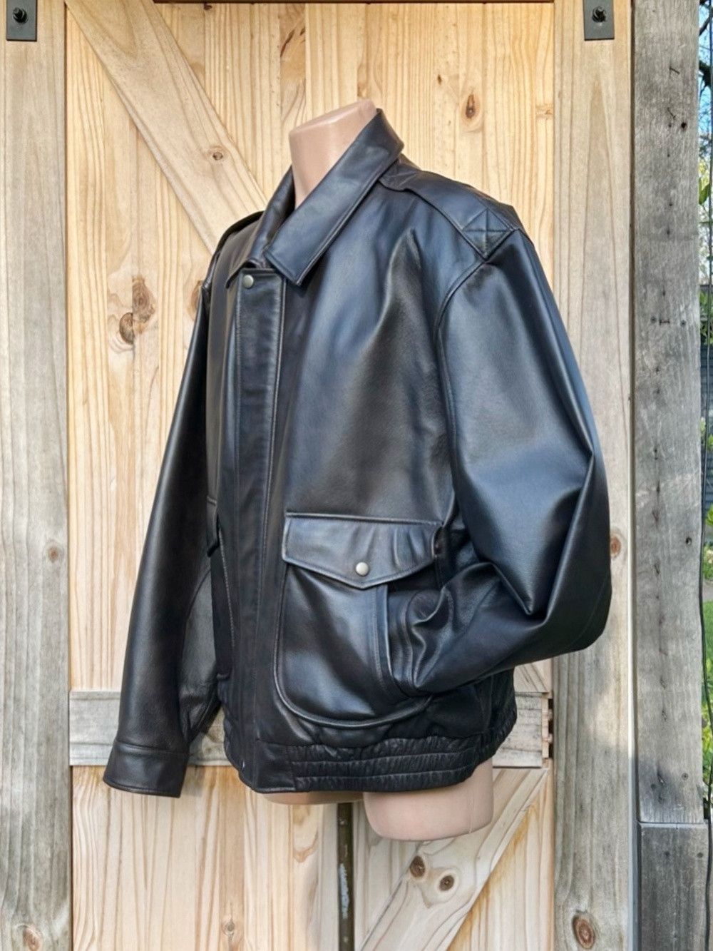 St. Johns Bay Vintage 90s St Johns Bay Mens Brown Leather Bomber Jacket Size US XL / EU 56 / 4 - 3 Thumbnail