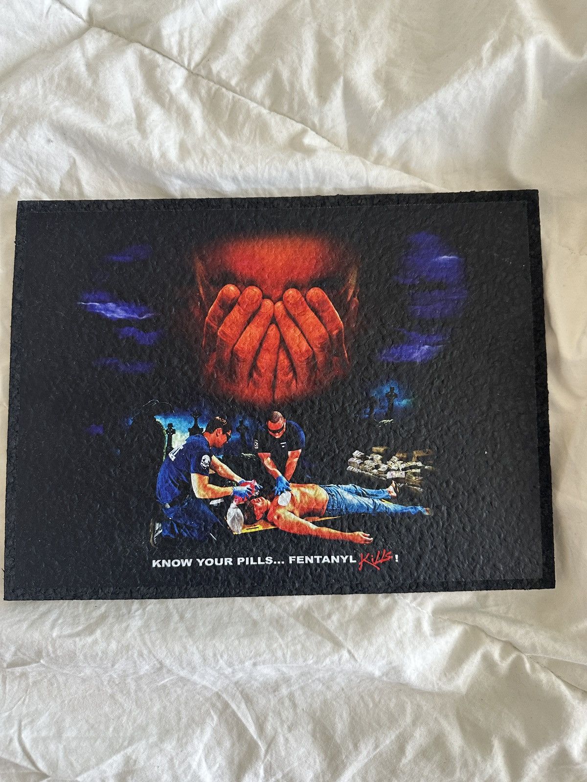 image of Vintage Nothing Personal Say No To Fentanyl Dab Mat/wall Art in Black, Men's