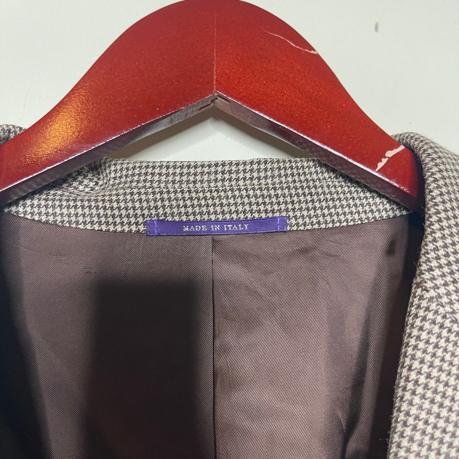 Ralph Lauren Purple Label Ralph Lauren Purple label Slim-Fit Blazer Brown Houdstooth Size 48R - 4 Thumbnail