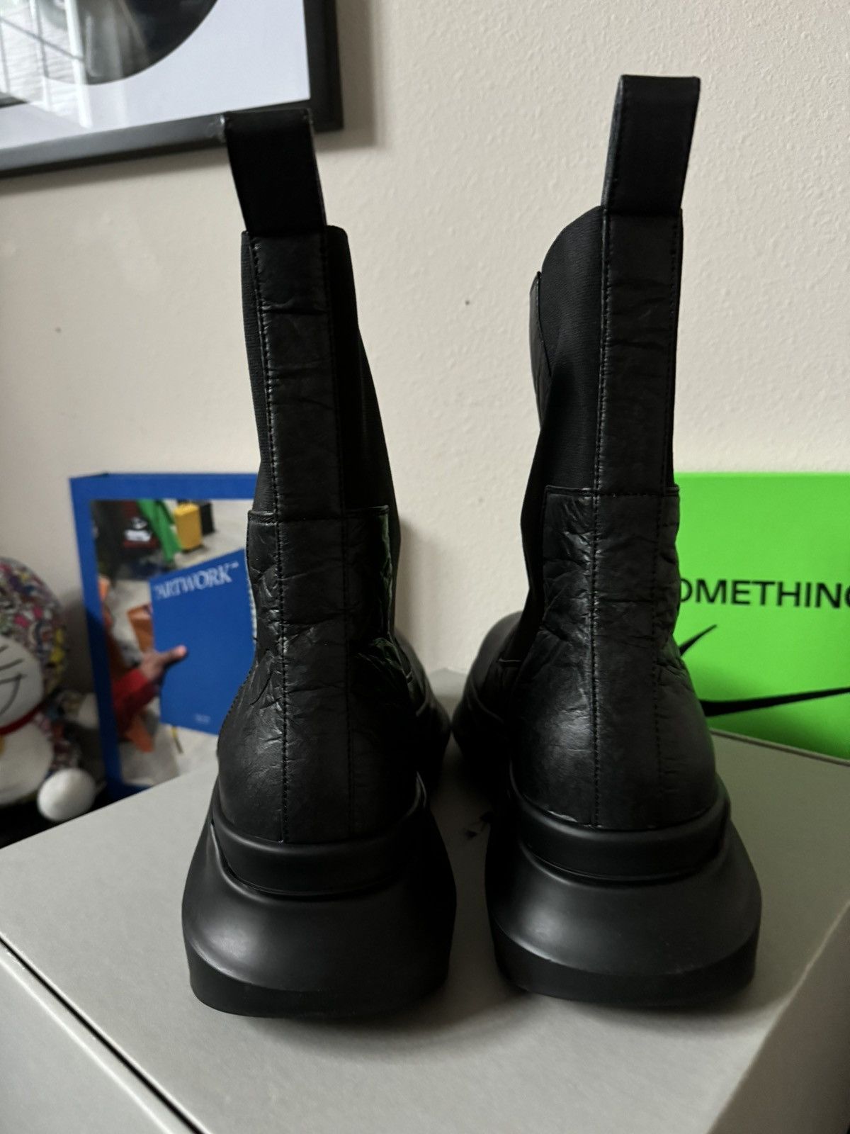 Rick Owens Drkshdw Rick Owens DRKSHDW Paper Abstract Beatle Boots Size US 13 / EU 46 - 5 Thumbnail