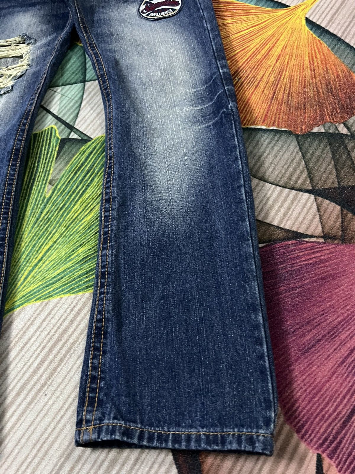 Japanese Brand 💥Smith Cooper Distress Patchwork Japanese Jean Size US 31 - 8 Thumbnail