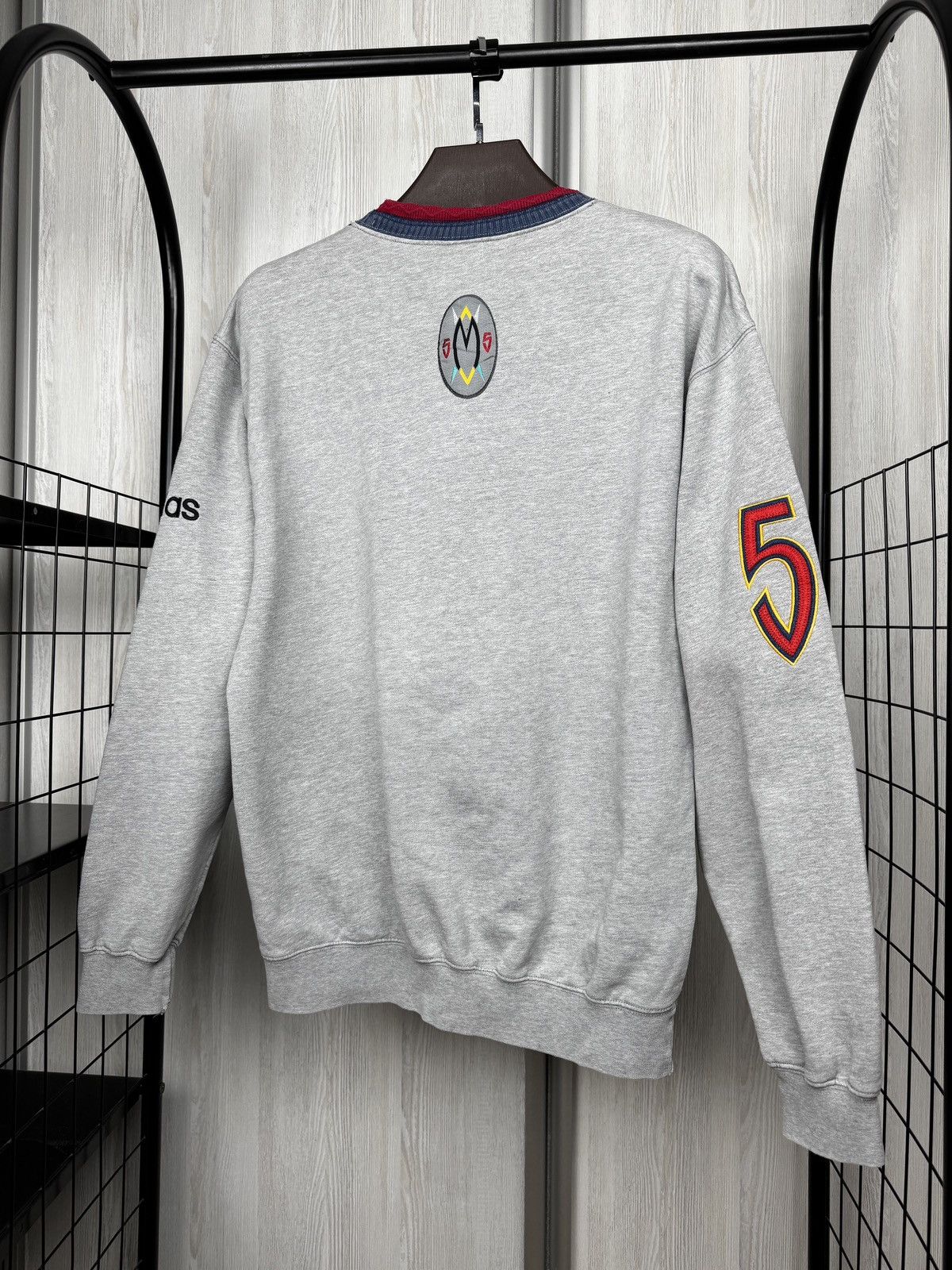 Adidas Adidas Dikembe Mutombo #55 vintage 90s grey sweatshirt M Size US M / EU 48-50 / 2 - 9 Thumbnail