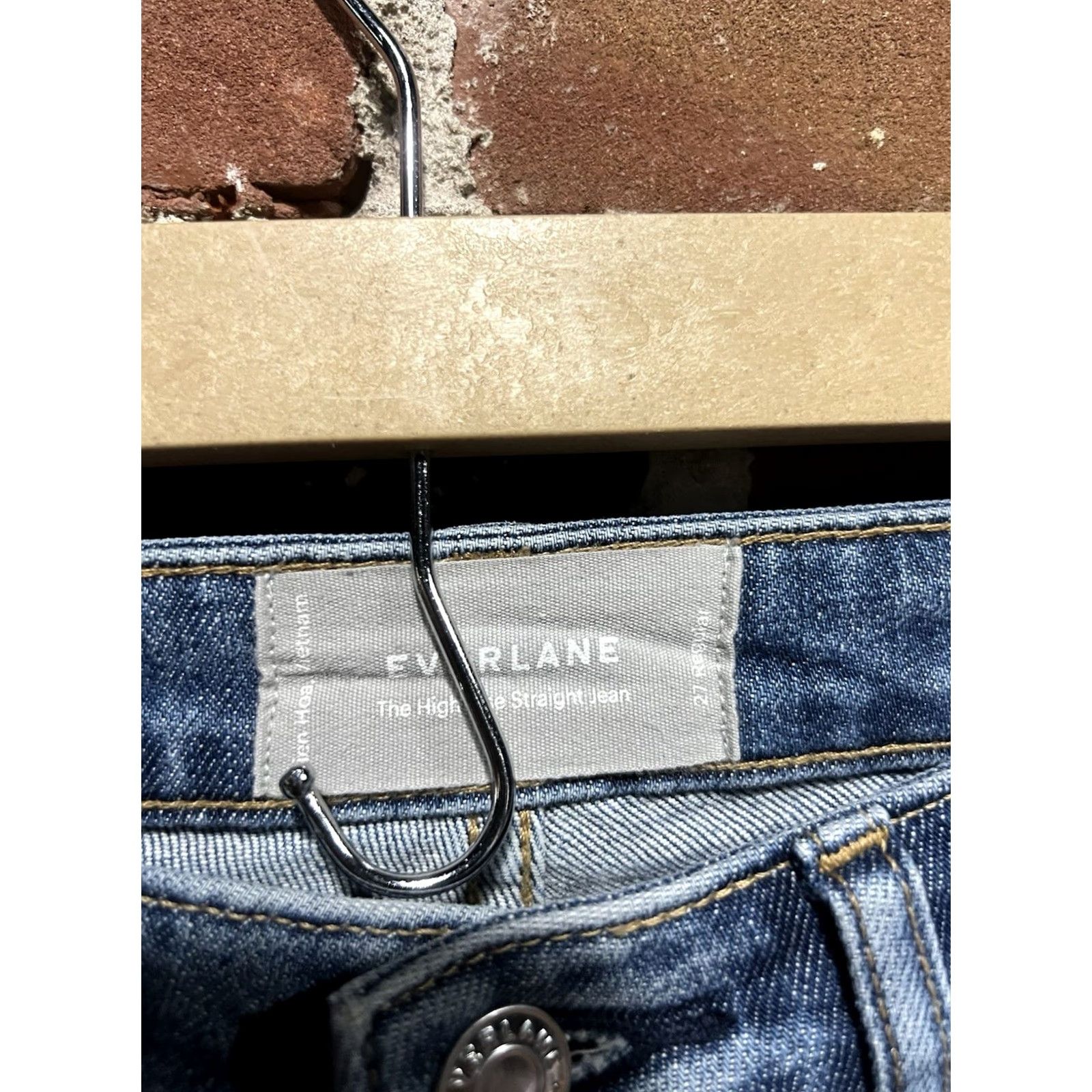 Everlane Everlane Womens Blue Denim High Rise Straight Jean Size 27 Regular Size 27" / US 4 / IT 40 - 3 Thumbnail