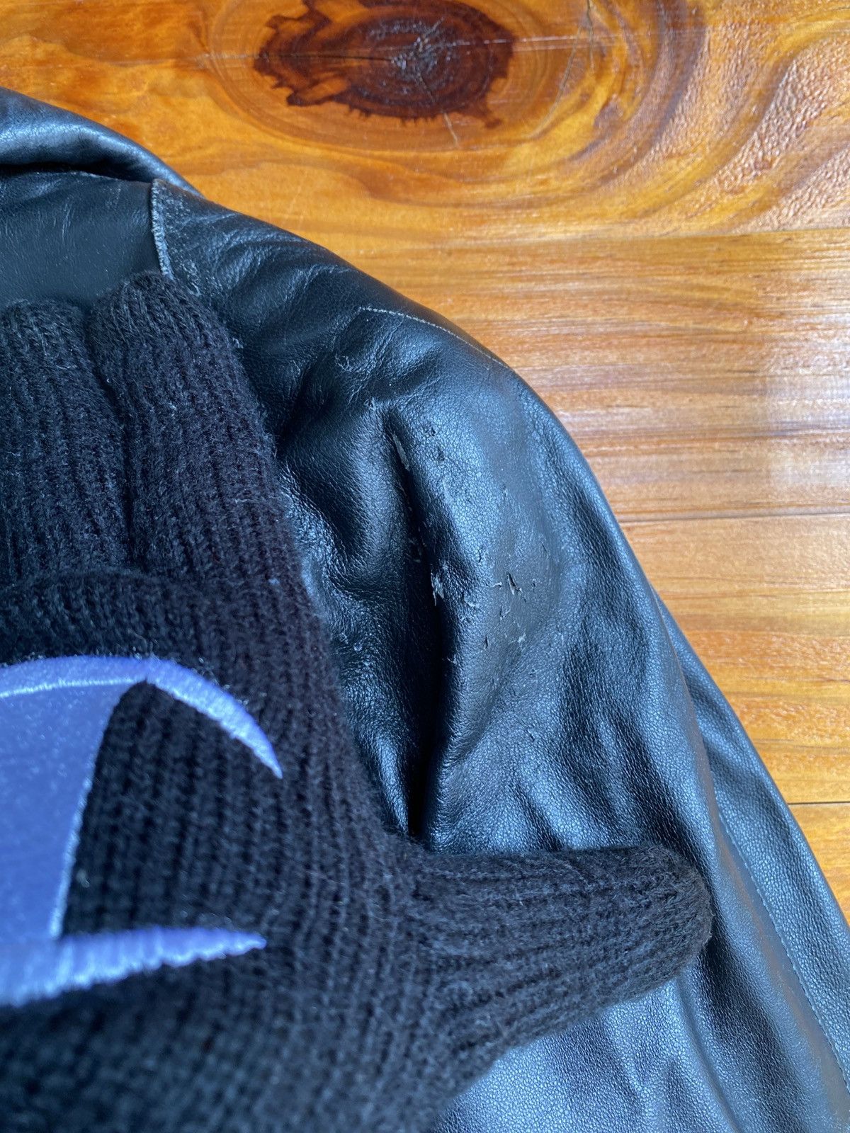 Pepe Jeans Vintage PePe Black Jacket Oversized Real Leather Coat Size L / US 10 / IT 46 - 7 Thumbnail