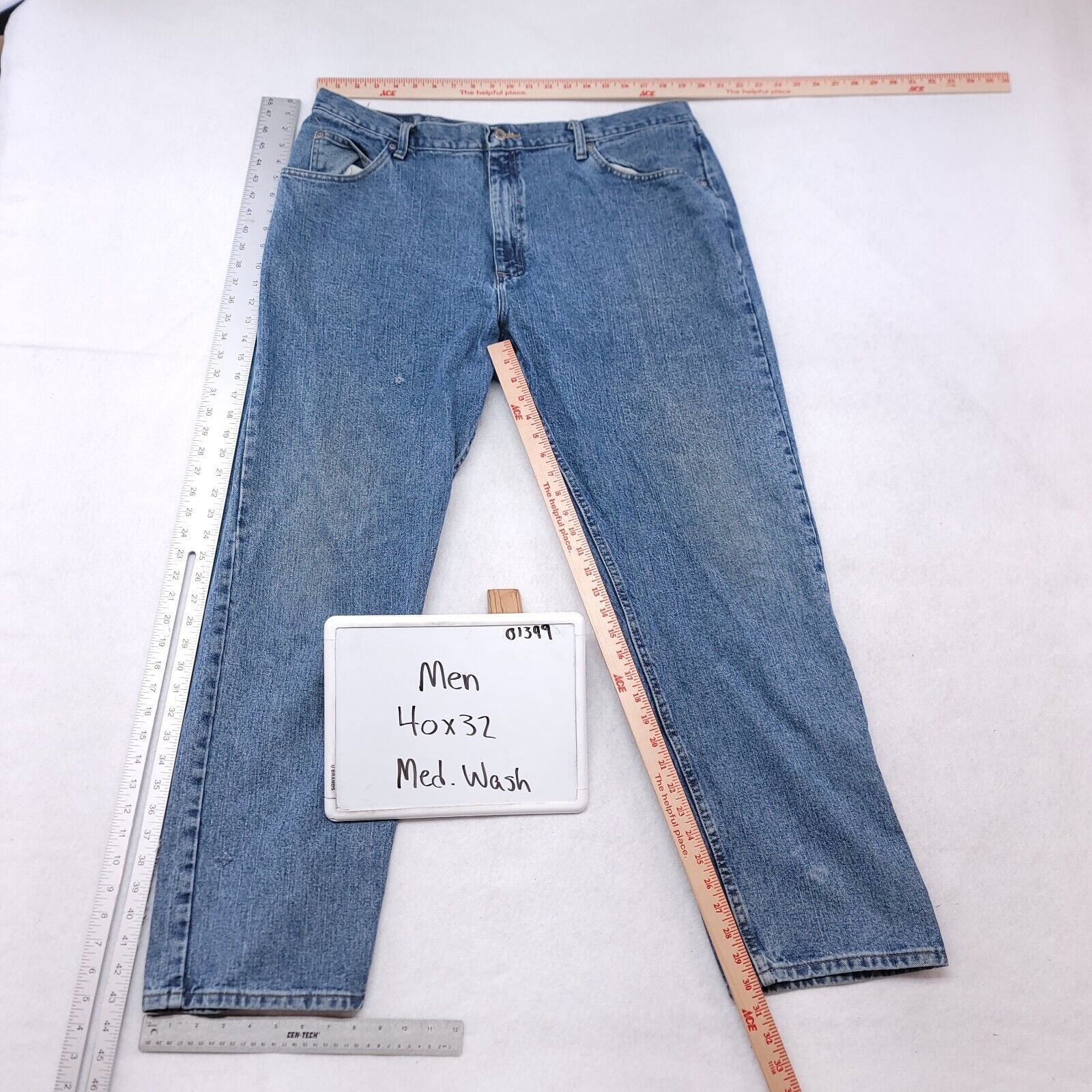 Wrangler Wrangler Casual Button Zip Denim Jeans Mens Size 40x32 Blue Size US 40 / EU 56 - 6 Thumbnail