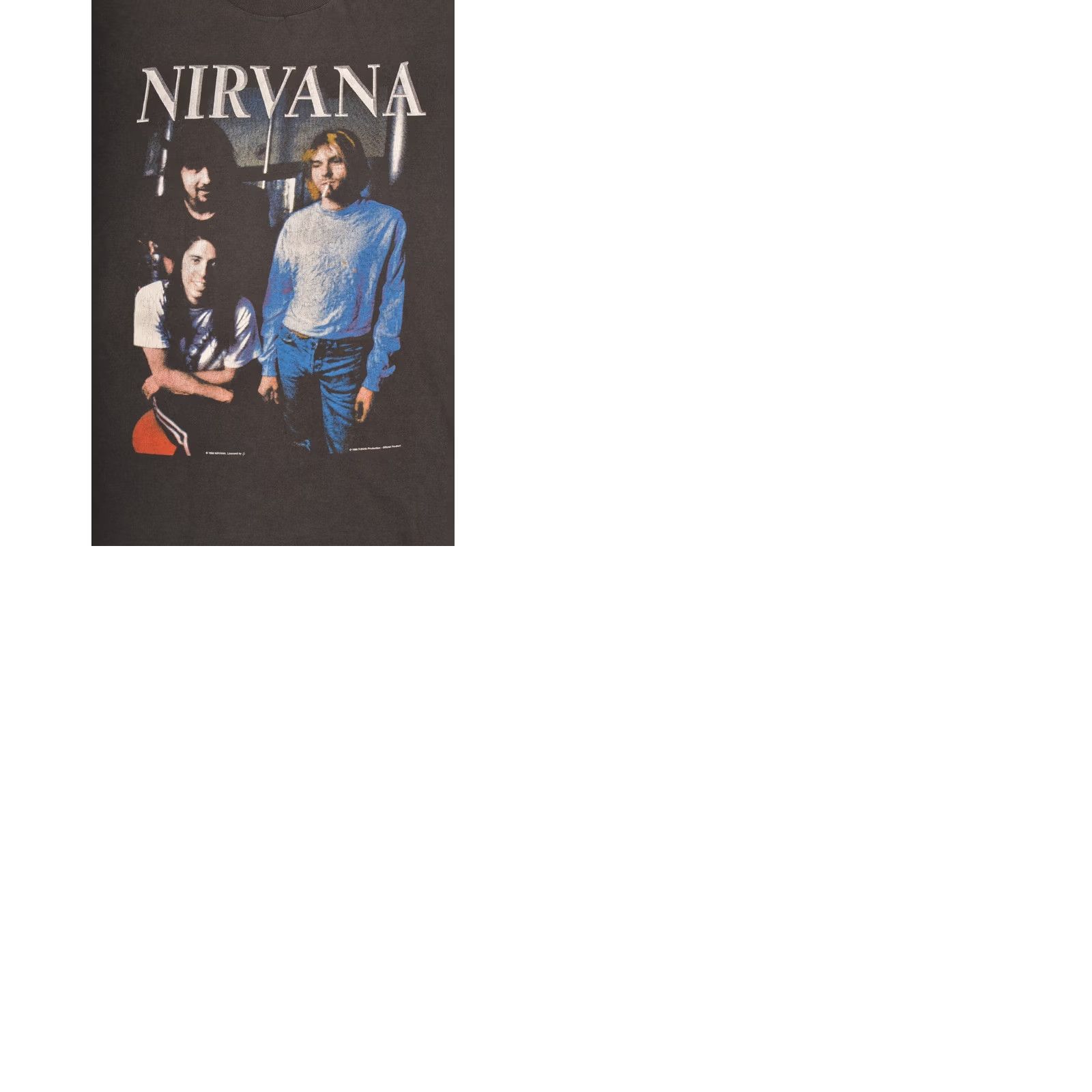 Vintage Rare Print Vintage Nirvana 1998 1999 Graphic T-Shirt Tee Kurt Cobain Size L Black 90s Music Rock Mens Size US L / EU 52-54 / 3 - 9 Thumbnail