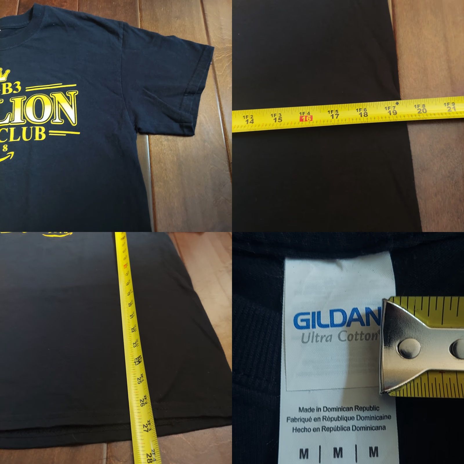 Gildan Gildan Ultra Cotton Men's LGB3 Million Unit Club 2018 Short Sleeve T-Shirt Sz M Black Logo Crew Neck Regular Fit Solid Cotton T-Shirt Mens B429 Size US M / EU 48-50 / 2 - 8 Thumbnail