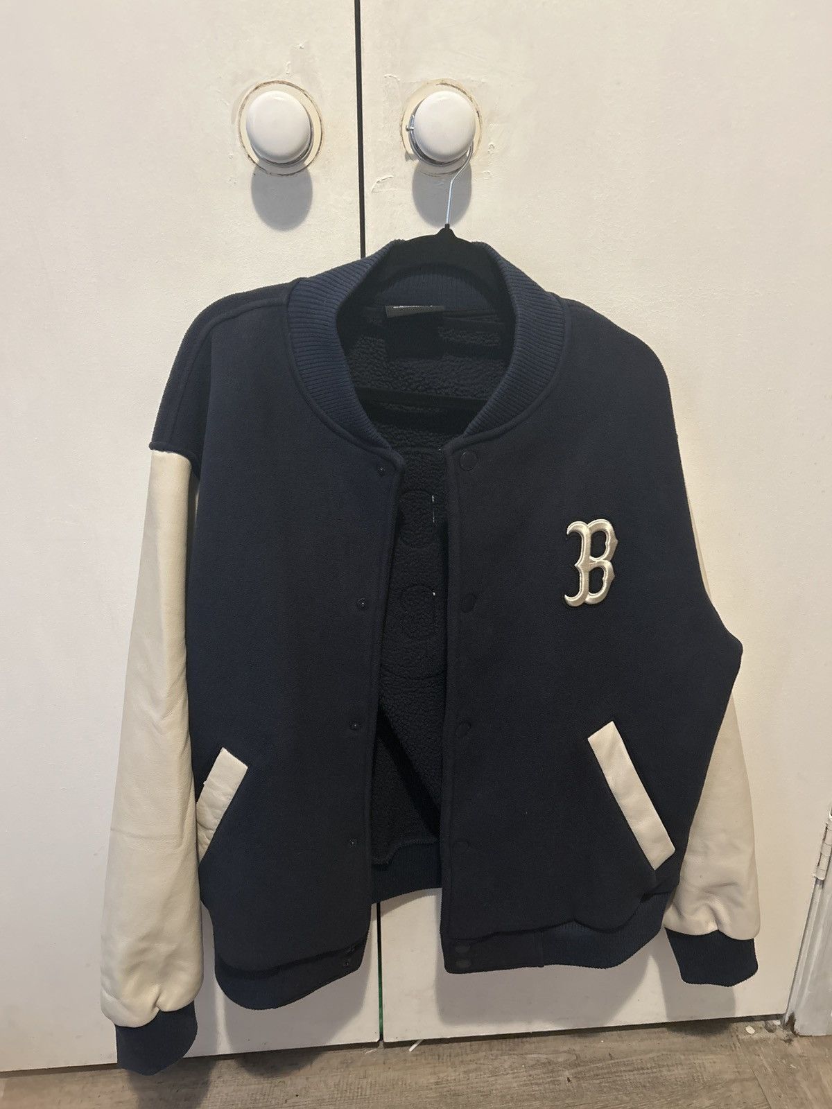 image of Mlb Varsity Jacket in Blue, Men's (Size Small)