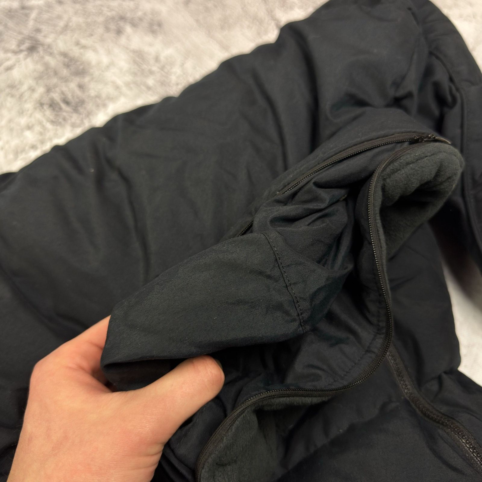 Nike Nike Women's Black White Swoosh Full Zip Puffer Jacket Large Size L / US 10 / IT 46 - 10 Thumbnail