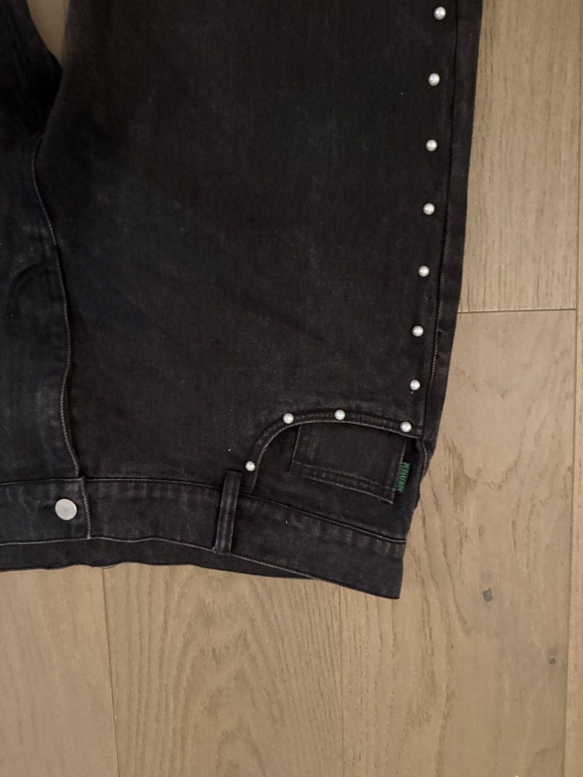 Pleasures PLEASURES Now Studded Black Denim Jeans – Size 38 Size US 38 / EU 54 - 3 Thumbnail