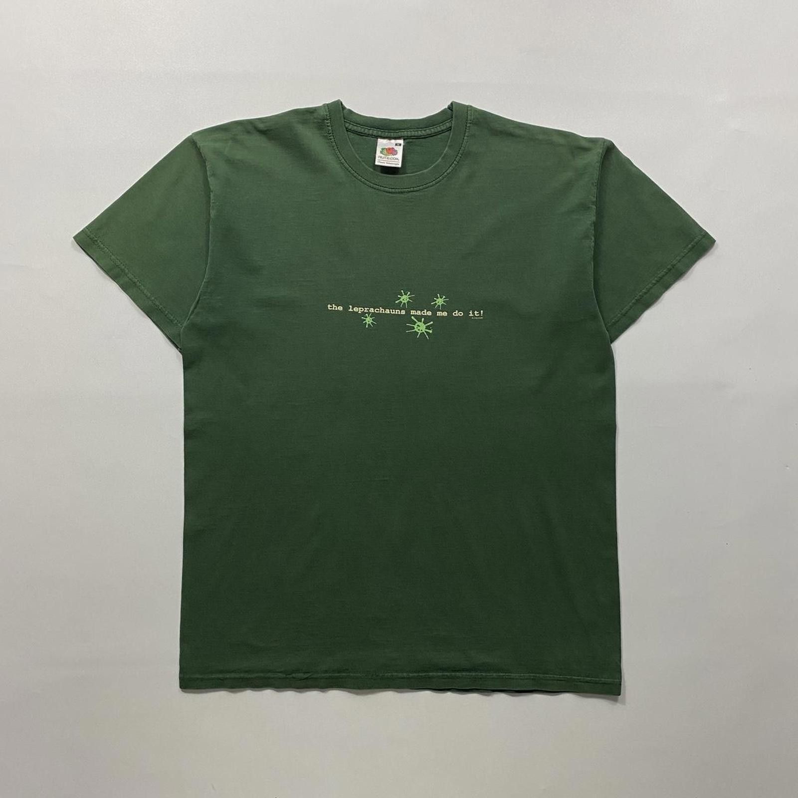 Vintage Y2K Leprechaun Made Me Do It Tee Size US M / EU 48-50 / 2 - 1 Thumbnail