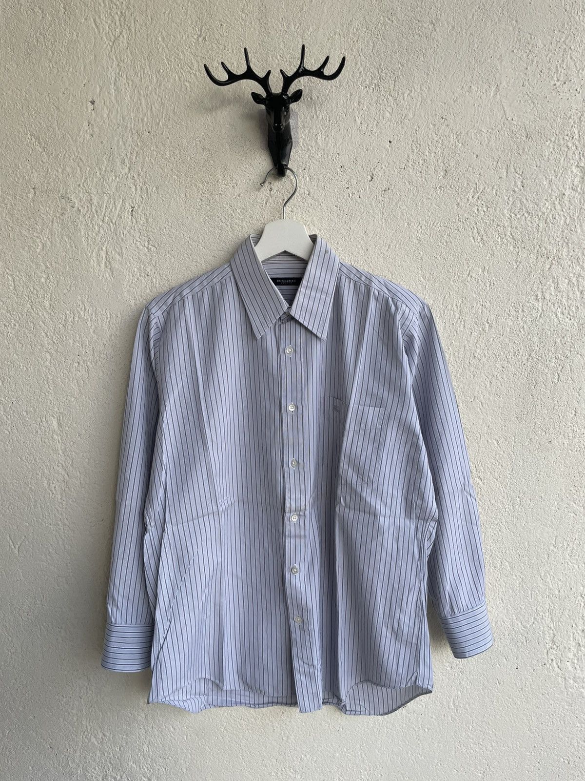 Vintage Burberry Striped Long Shirt Embroidery Y2K Japan Y’s